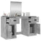 vidaXL Dressing Table with Mirror Concrete Grey 130x50x132.5 cm
