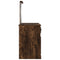 vidaXL Dressing Table with Mirror Smoked Oak 130x50x132.5 cm
