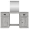 vidaXL Dressing Table with Mirror Grey Sonoma 130x50x132.5 cm