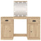 vidaXL Dressing Table with LED Sonoma Oak 130x50x132.5 cm