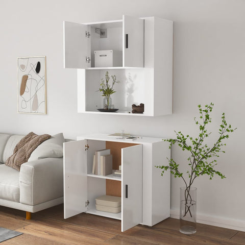 vidaXL Highboard White Engineered Wood