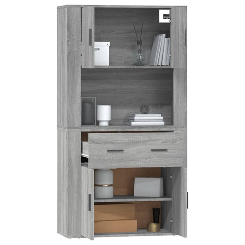 vidaXL Highboard Grey Sonoma Engineered Wood