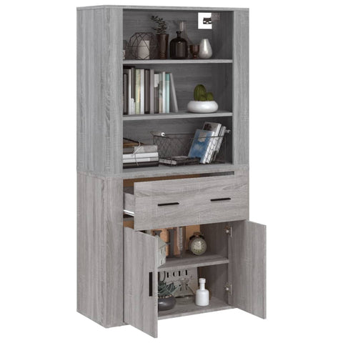 vidaXL Highboard Grey Sonoma Engineered Wood