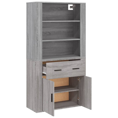 vidaXL Highboard Grey Sonoma Engineered Wood