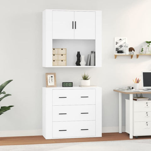 vidaXL Highboard White Engineered Wood