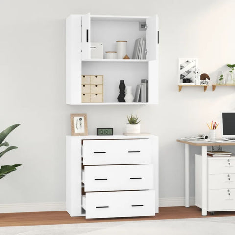 vidaXL Highboard White Engineered Wood