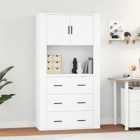 vidaXL Highboard White Engineered Wood