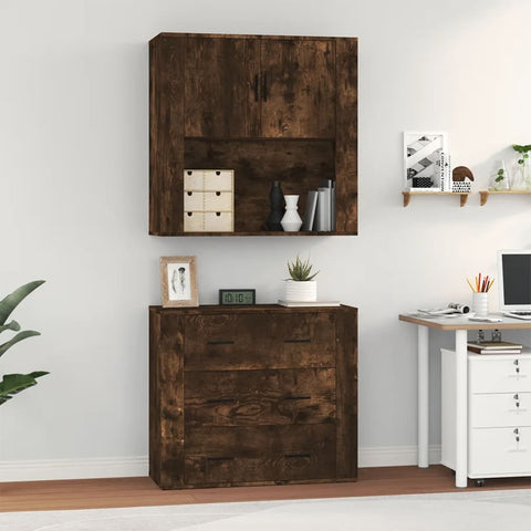 vidaXL Highboard Smoked Oak Engineered Wood