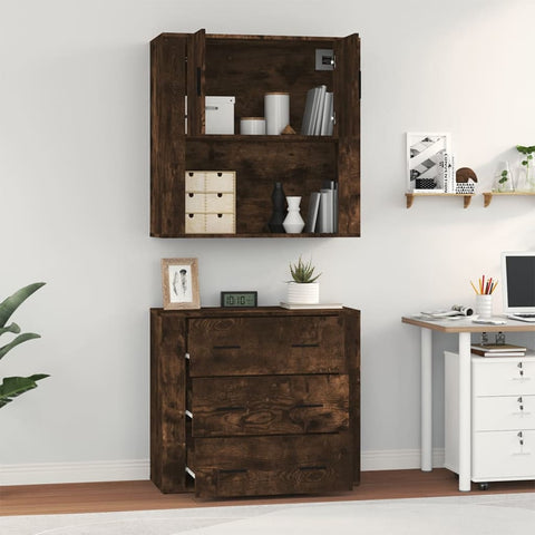 vidaXL Highboard Smoked Oak Engineered Wood