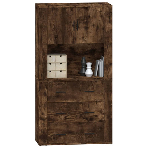 vidaXL Highboard Smoked Oak Engineered Wood