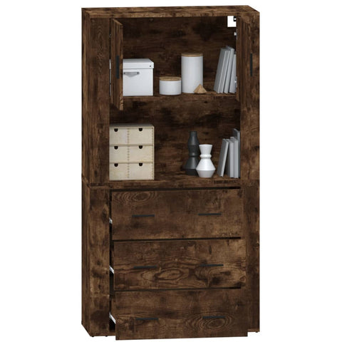 vidaXL Highboard Smoked Oak Engineered Wood