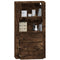 vidaXL Highboard Smoked Oak Engineered Wood