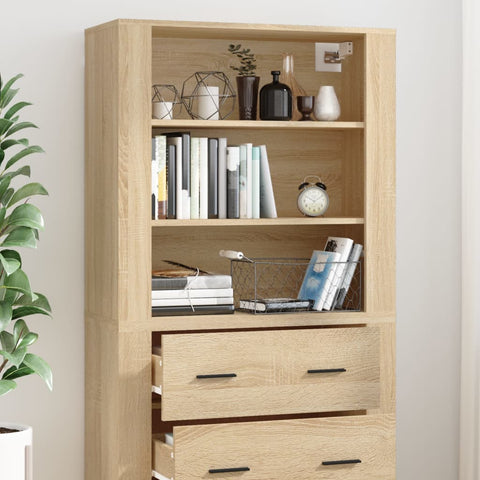 vidaXL Highboard Sonoma Oak Engineered Wood