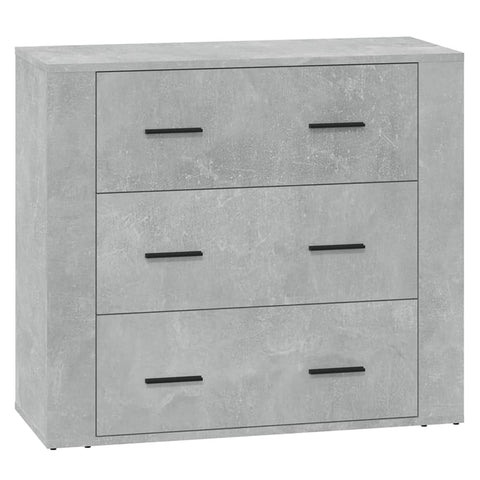vidaXL Sideboards 3 pcs Concrete Grey Engineered Wood