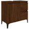 vidaXL 3 Piece Bathroom Cabinet Set Brown Oak Engineered Wood