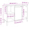 vidaXL 3 Piece Bathroom Furniture Set Smoked Oak Engineered Wood