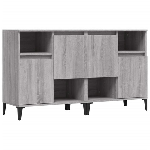 vidaXL Sideboards 2 pcs Grey Sonoma 60x35x70 cm Engineered Wood