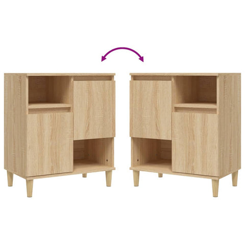 vidaXL Sideboards 3 pcs Sonoma Oak 60x35x70 cm Engineered Wood