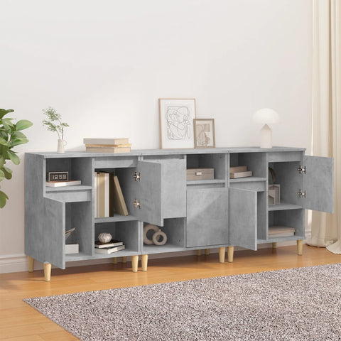 vidaXL Sideboards 3 pcs Concrete Grey 60x35x70 cm Engineered Wood