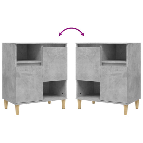 vidaXL Sideboards 3 pcs Concrete Grey 60x35x70 cm Engineered Wood