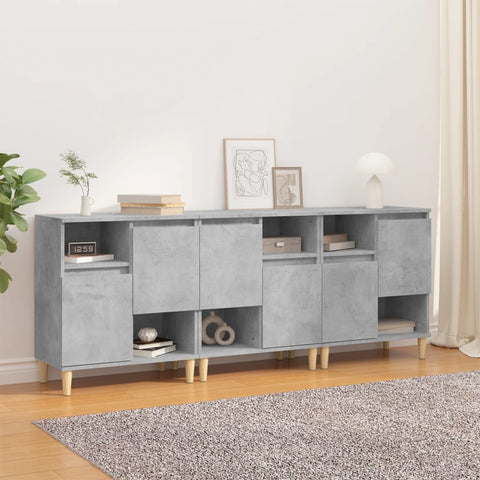 vidaXL Sideboards 3 pcs Concrete Grey 60x35x70 cm Engineered Wood