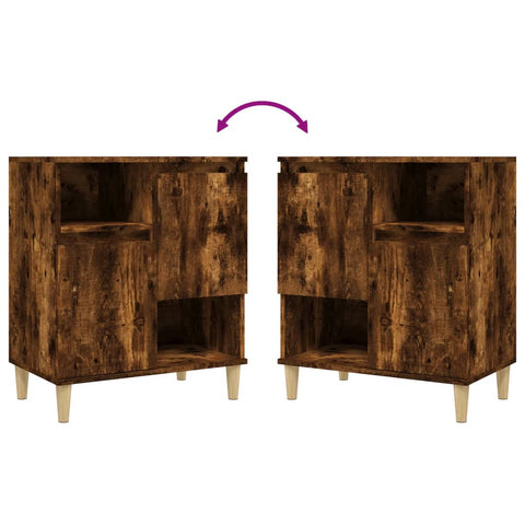 vidaXL Sideboards 3 pcs Smoked Oak 60x35x70 cm Engineered Wood