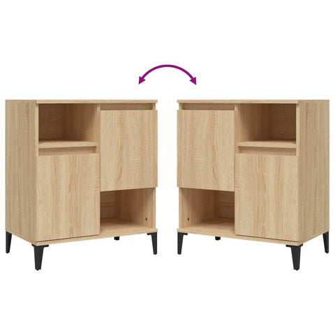 vidaXL Sideboards 3 pcs Sonoma Oak 60x35x70 cm Engineered Wood