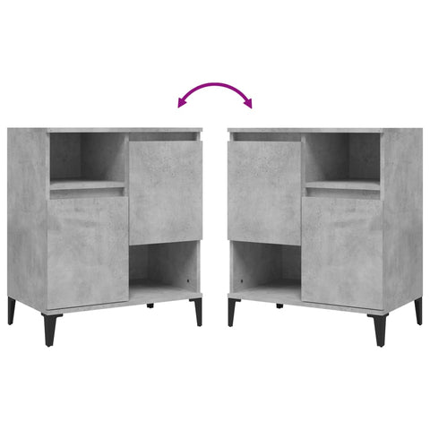 vidaXL Sideboards 3 pcs Concrete Grey 60x35x70 cm Engineered Wood