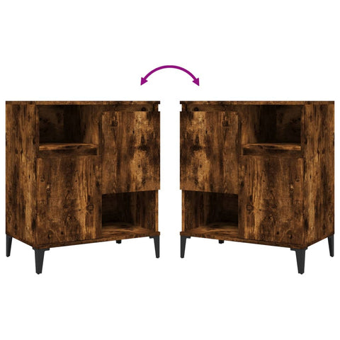 vidaXL Sideboards 3 pcs Smoked Oak 60x35x70 cm Engineered Wood