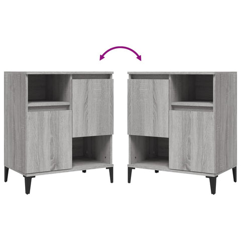 vidaXL Sideboards 3 pcs Grey Sonoma 60x35x70 cm Engineered Wood