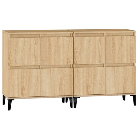 vidaXL Sideboards 2 pcs Sonoma Oak 60x35x70 cm Engineered Wood