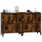 vidaXL Sideboards 2 pcs Smoked Oak 60x35x70 cm Engineered Wood