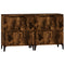 vidaXL Sideboards 2 pcs Smoked Oak 60x35x70 cm Engineered Wood