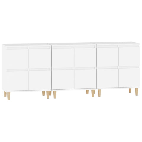 vidaXL Sideboards 3 pcs White 60x35x70 cm Engineered Wood