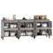 vidaXL Sideboards 3 pcs Grey Sonoma 60x35x70 cm Engineered Wood