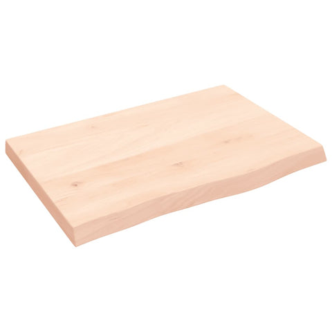 vidaXL Table Top 60x40x(2-4) cm Untreated Solid Wood Oak