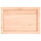 vidaXL Table Top 60x40x(2-4) cm Untreated Solid Wood Oak