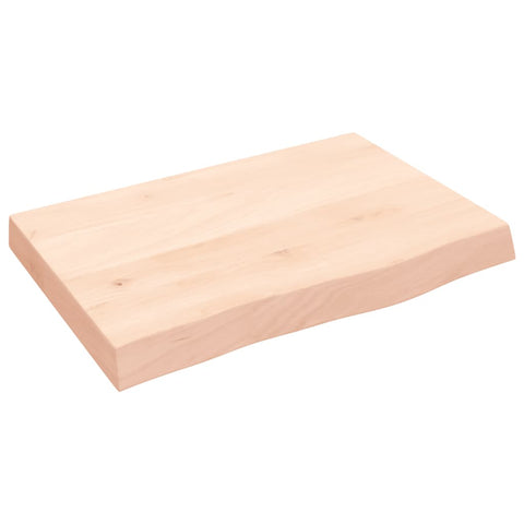 vidaXL Table Top 60x40x(2-6) cm Untreated Solid Wood Oak