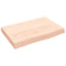 vidaXL Table Top 60x40x(2-6) cm Untreated Solid Wood Oak