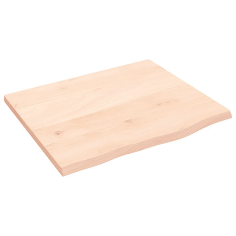 vidaXL Table Top 60x50x2 cm Untreated Solid Wood Oak