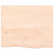 vidaXL Table Top 60x50x2 cm Untreated Solid Wood Oak