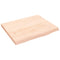 vidaXL Table Top 60x50x(2-4) cm Untreated Solid Wood Oak