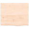 vidaXL Table Top 60x50x(2-4) cm Untreated Solid Wood Oak