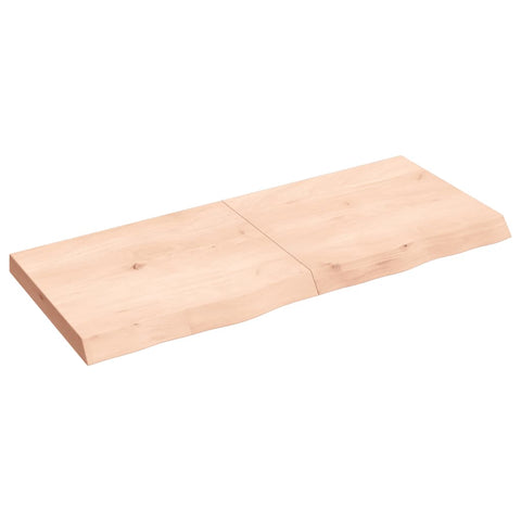 vidaXL Table Top 120x50x(2-6) cm Untreated Solid Wood Oak