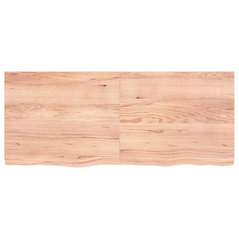 vidaXL Table Top Light Brown 120x50x(2-4) cm Treated Solid Wood Oak