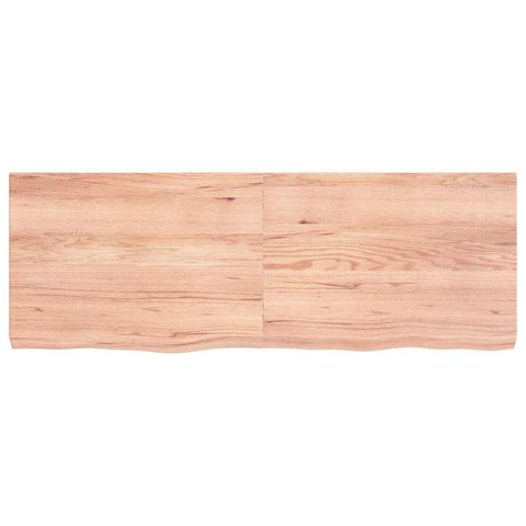 vidaXL Table Top Light Brown 140x50x(2-6) cm Treated Solid Wood Oak