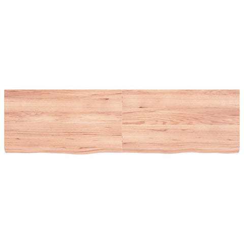 vidaXL Table Top Light Brown 180x50x(2-6) cm Treated Solid Wood Oak