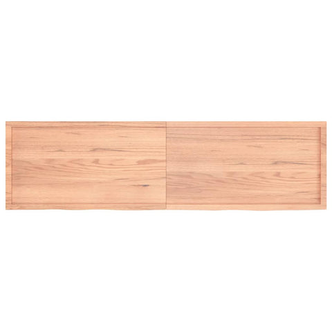 vidaXL Table Top Light Brown 220x60x(2-6) cm Treated Solid Wood Oak