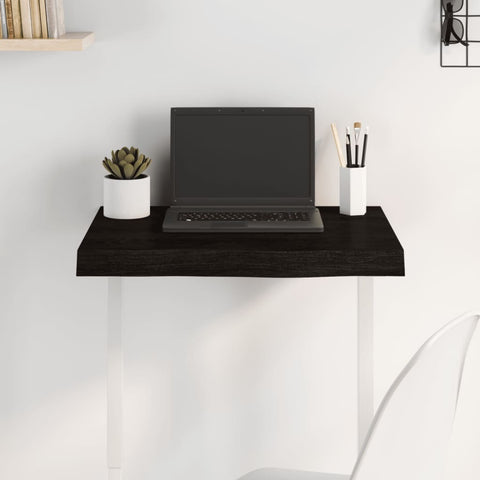 vidaXL Table Top Dark Brown 60x50x(2-6) cm Treated Solid Wood Oak