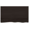 vidaXL Table Top Dark Brown 100x60x(2-4) cm Treated Solid Wood Oak